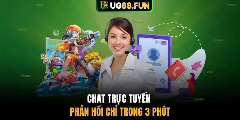Chat trực tuyến phản hồi chỉ trong 3 phút