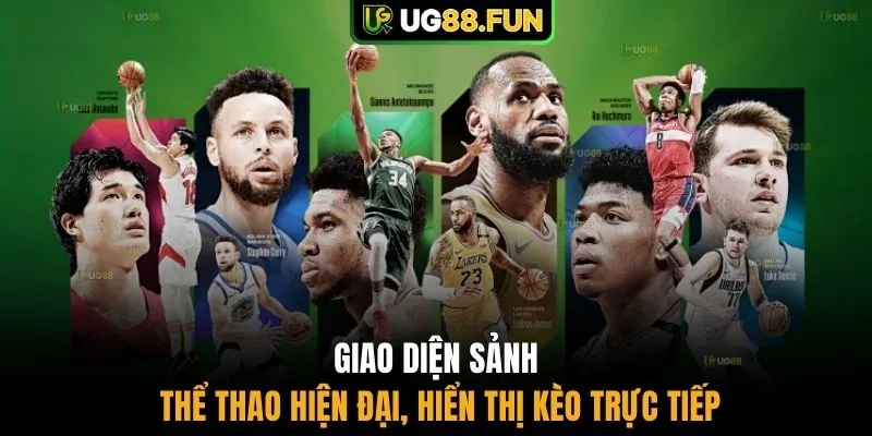 Giao diện sảnh thể thao hiện đại, hiển thị kèo trực tiếp